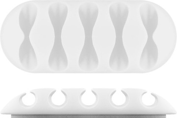 Organizer kabli - zestaw 5 szt. biały