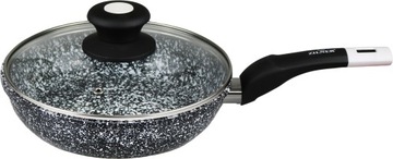 Patelnia Marmurkowa z Pokrywką 22cm Granit ZILNER