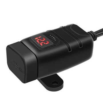 ЗАРЯДНОЕ УСТРОЙСТВО ДЛЯ МОТОЦИКЛА 2x USB QC3.0 БЫСТРАЯ ЗАРЯДКА
