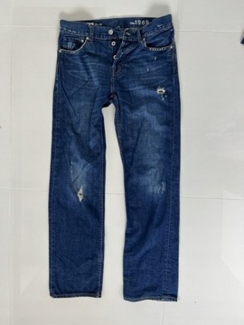 GAP straight dziury męskie spodnie jeans W28L32