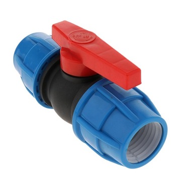 Zawór prosty z tworzywa sztucznego PE 40 mm r