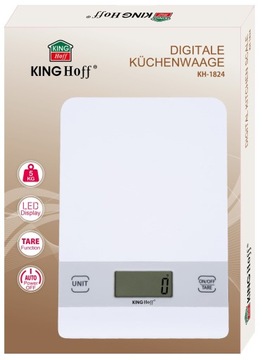 Точные электронные кухонные весы БЕЛЫЕ 1 г/5 кг Digital KINGHoff