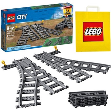 LEGO 60238 ZWROTNICE KOLEJKA TORY DO POCIĄGU 60197 60198 60337