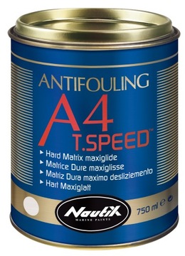 NAUTIX A4 T.SPEED FARBA ANTYPOROSTOWA TEFLONOWA TWARDA BIAŁA 0,75L