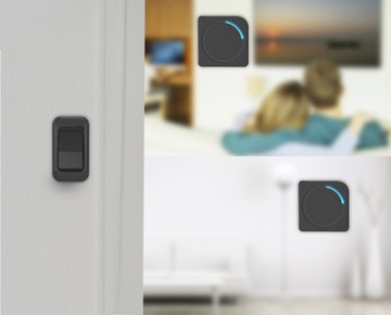 Беспроводной дверной звонок 1 кнопка 2 приемника 230В