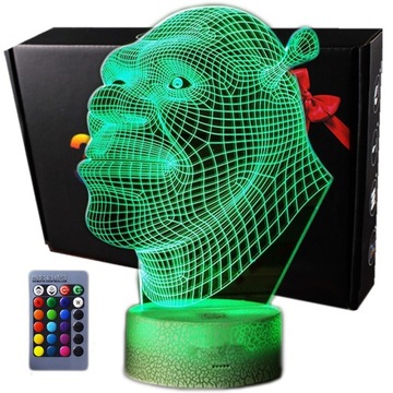 Lampka 3D nocna led usb pilot na prezent Shrek