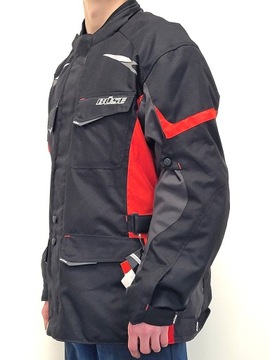 KURTKA MOTOCYKLOWA BUSE LAGO II CZARNO-CZERWONA - 2XL