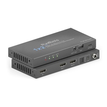 PureTools PT-SP-HD12-48G rozdzielacz 1x2 HDMI 2.1 EDID 8K/HDR 48Gbps
