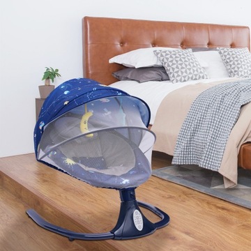 Серая детская электрическая гондола с Bluetooth и USB