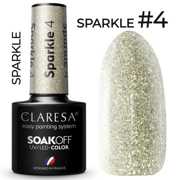 CLARESA lakier hybrydowy SPARKLE 4 UV/LED 5g