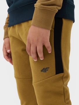СПОРТИВНЫЕ БРЮКИ ДЛЯ МАЛЬЧИКОВ 4F КОМФОРТНЫЕ СПОРТИВНЫЕ БРЮКИ ДЛЯ ДЕТЕЙ, ХЛОПОК AW23M414