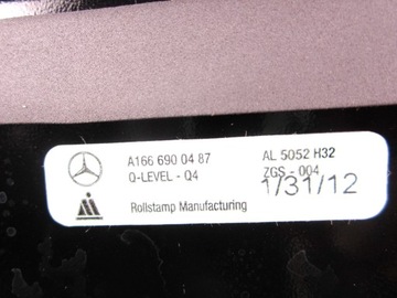 LIŠTA SLOUPU DVEŘE ZADNÍ PRAVÁ MERCEDES ML W166