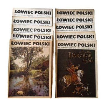 Łowiec Polski. Numery 1-11/12 , 1986 r. Rocznik kompletny.
