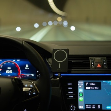 АВТОМОБИЛЬНЫЙ ДЕРЖАТЕЛЬ ТЕЛЕФОНА QI АВТОМОБИЛЬНОЕ ЗАРЯДНОЕ УСТРОЙСТВО ДЛЯ IPHONE MAGSAFE