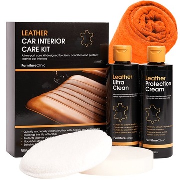 Zestaw do czyszczenia skór Leather Care Kit2x250ml