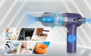 Электрический пылесос с аккумулятором, насадкой 7 в 1 + щеткой, светодиодным экраном