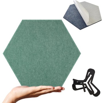 PANEL DEKORACYJNY samoprzylepny HEXAGON, panele ścienne, kolor Turkusowy
