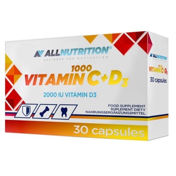 Allnutrition VITAMINA C 1000 + D3 30kap ODPORNOŚĆ