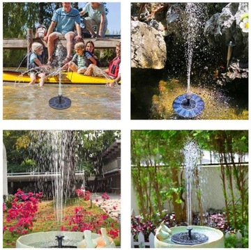 PŁYWAJĄCA FONTANNA SOLARNA OGRODOWA POMPA WODY DO OCZKA WODNEGO STAWU