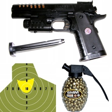 Pistolet COLT 1911 Kulki Broń Pistolety Karabiny + TARCZA I KULKI