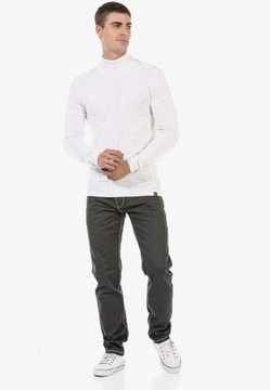 Sweter Męski Golf Stójka Cipo Baxx Klasyczny Slim Elegance