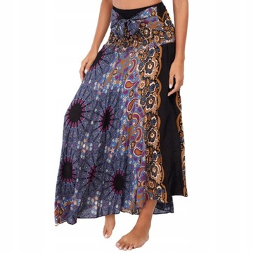 ZWIEWNA DŁUGA SPÓDNICA MAXI DO KOSTEK BOHO DAMSKA