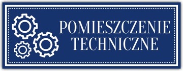 Tabliczka nierdzewana grawer POMIESZCZENIE TECHNI