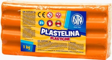 Plastelina Astra 1 kg Luzem Pomarańczowa