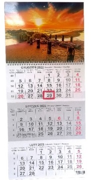 Kalendarz TRÓJDZIELNY T1 2024 r. jeden blok EKO PAPIER