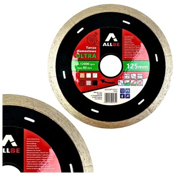 TARCZA DIAMENTOWA DO GRESU 125X1,4X8X22,23MM ALLBE
