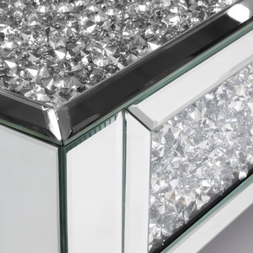 ЖУРНАЛЬНЫЙ СТОЛИК ГЛАМУР ЗЕРКАЛО С ХРУСТАЛОМ