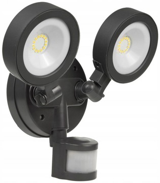 PODWÓJNA LAMPA ŚCIENNA LED Z CZUJNIKIEM RUCHU PIR ZMIERZCHU 20W