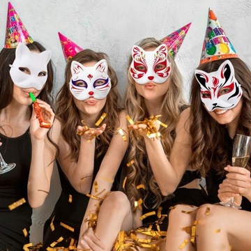 THERIAN COSPLAY МАСКА ДЛЯ КОШКИ ДЛЯ КРАСКИ DIY БЕЛАЯ БУМАГА 10 ШТ.