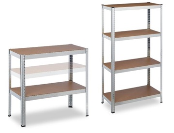 REGAŁ METALOWY MAGAZYNOWY GARAŻOWY Do PIWNICY KOMÓRKI 150x75x30cm