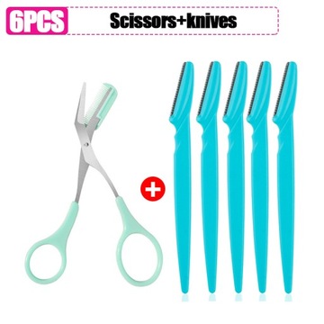 Eyebrow Shaving Knife Eyebrow Scissors with Comb