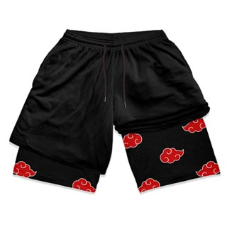 Mens 2 in 1 Compression Shorts Anime Berserk Athle