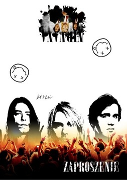 ПРИГЛАШЕНИЕ НА НИРВАНА МУЗЫКАЛЬНЫЕ ПРИГЛАШЕНИЯ 20x15 см