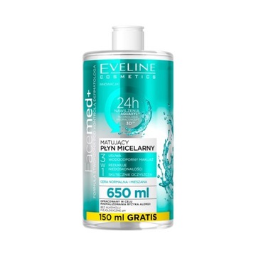 Eveline Cosmetics Facemed+ Matujący płyn micelarny 3w1 650 m