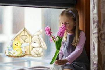 НАКЛЕЙКА НА ПАСХАЛЬНОЕ ОКНО КУРИЦА 2А