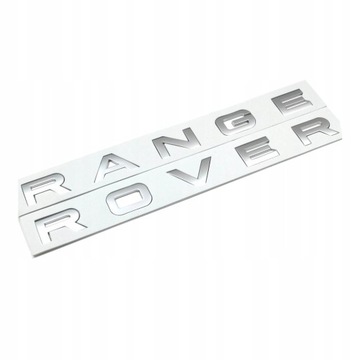RANGE ROVER Emblemat Logo Napis - srebro matowy