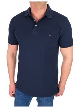 KOSZULKA POLO TOMMY HILFIGER 1985 POLÓWKA MĘSKA SLIM FIT GRANATOWY XXL