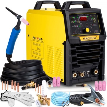 SPAWARKA TIG AC DC MAGNUM THF 235P PULS MMA 230V 200A ALUMINIUM IGBT HF