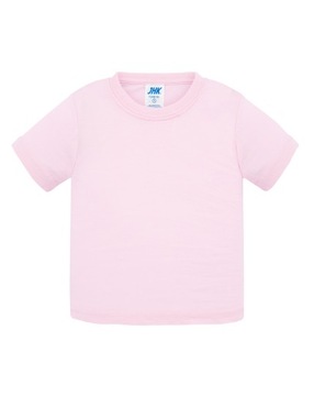 T-SHIRT DZIECIĘCY KOSZULKA JHK RÓŻOWA GŁADKA 0+