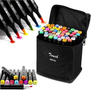 MARKERY ALKOHOLOWE FLAMASTRY ZESTAW 48 TORBA PRO