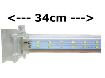 OSWIETLENIE AKWARIUM 24x LED 12W biała niebieska