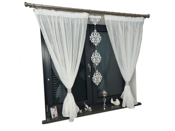 NOWOCZESNA FIRANA DO SALONU 400X145 GIRLANDA KRYSZTAŁOWA AŻUR ZAWIESZKA 1