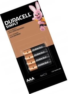 MOCNE BATERIE ALKALICZNE DURACELL LR3 R3 AAA 4szt