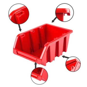 5x Pojemnik magazyn 160x230x120 mm warsztat garaż