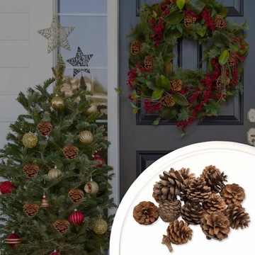 SZYSZKA SZYSZKI SOSNOWE NATURALNE OZDOBA NA STROIK WIANEK DEKORACJA 30 SZT