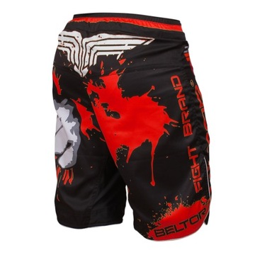 ТРЕНИРОВОЧНЫЕ ШОРТЫ BELTOR MMA RED PUNCH СПОРТИВНЫЕ ШОРТЫ РАЗМЕР XXL